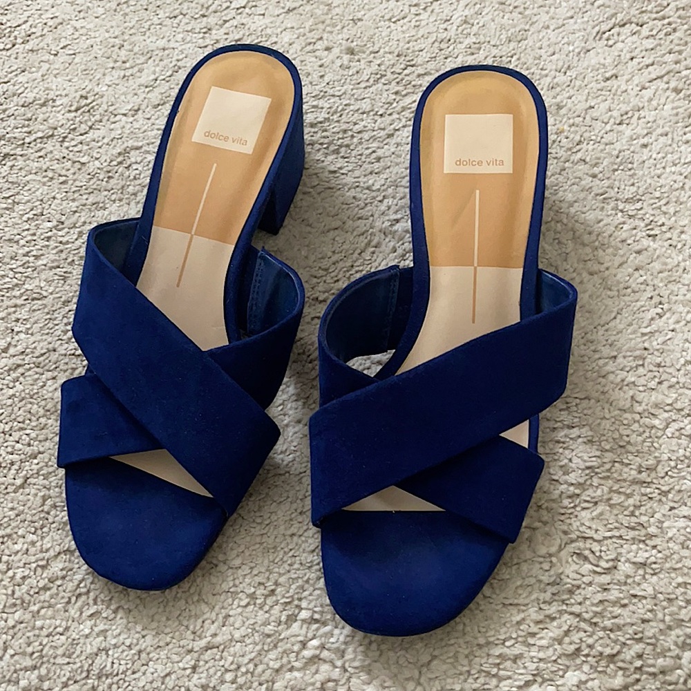 Dolce Vita blue suede sandals size 9 brand new